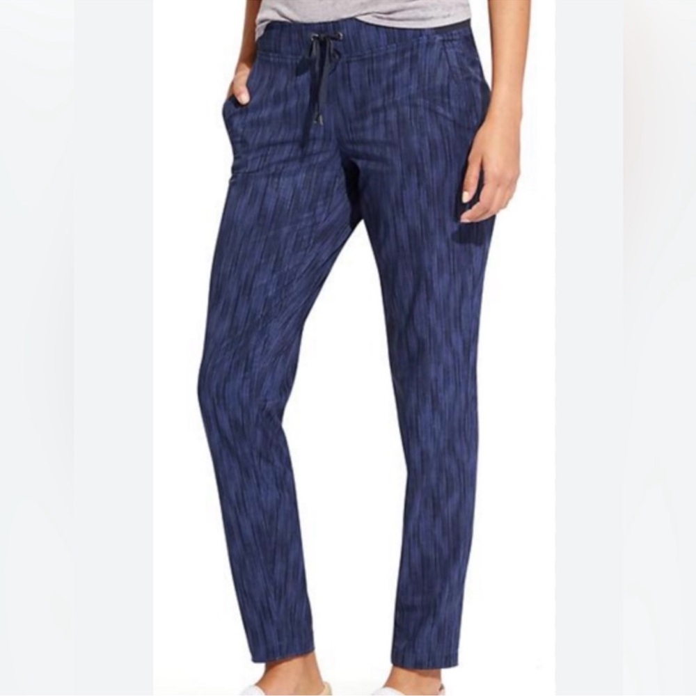 Athleta Navy Blue Patterned Joggers